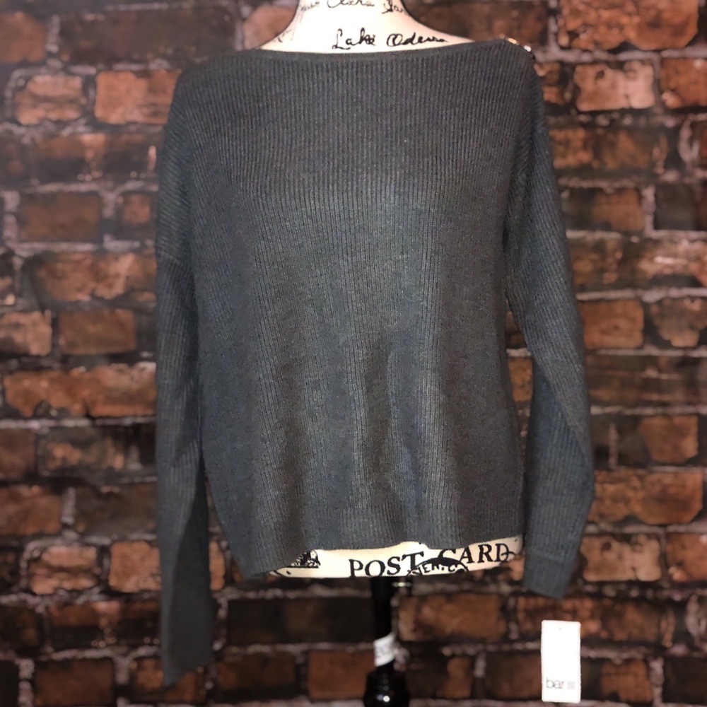 Ribbed Zipper-Sleeve On/Off Shoulder Sweater Ep14